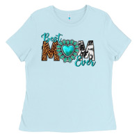 Baby Blue Best Mom Ever Ladies Tee - texasbilliewilder