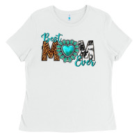 White Best Mom Ever Ladies Tee - texasbilliewilder