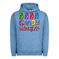 Pigment Pebble Blue candy monster with jelly bear Urban Hoodie - AdoDesignShop