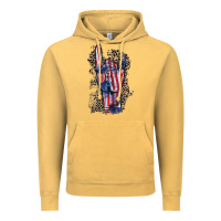 Vintage Mustard Freedom rock hand 4th of july Vintage Hoodie - CowGirlArtShop