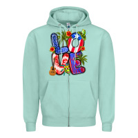 Seafoam puerto rico love Zipper Hoodie - Artiststas