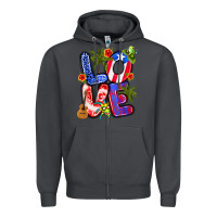 Smoke puerto rico love Zipper Hoodie - Artiststas