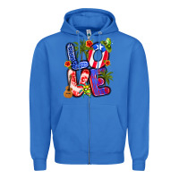 True Royal puerto rico love Zipper Hoodie - Artiststas