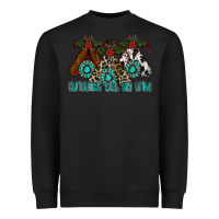 Black Christmas With Tribe Heavyweight Sweatshirt - CowhideDigitalArt