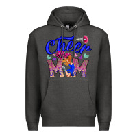 Charcoal Heather Cheer Mom Premium Hoodie - CowhideDigitalArt