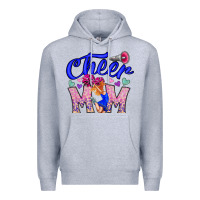 Heather Grey Cheer Mom Premium Hoodie - CowhideDigitalArt