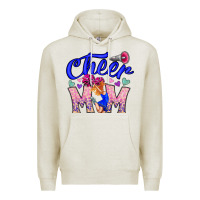 Oatmeal Heather Cheer Mom Premium Hoodie - CowhideDigitalArt