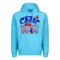 Ocean Blue Cheer Mom Premium Hoodie - CowhideDigitalArt