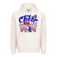 Pale Pink Cheer Mom Premium Hoodie - CowhideDigitalArt