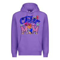 Purple Cheer Mom Premium Hoodie - CowhideDigitalArt