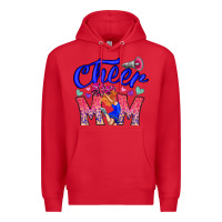 Red Cheer Mom Premium Hoodie - CowhideDigitalArt