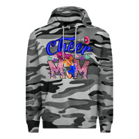 Slate Camo Cheer Mom Premium Hoodie - CowhideDigitalArt