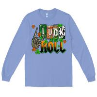 Colony Blue St. Patrick's Luck and roll Long Sleeve Tee - OliviaCreatesArt