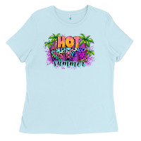 Baby Blue Hot wife summer Ladies Tee - NancyCooperArtShop