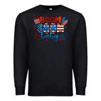 Black boom boom baby 4th of july Premium Sweatshirt - BarkalooDesign