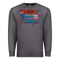 Charcoal Heather boom boom baby 4th of july Premium Sweatshirt - BarkalooDesign