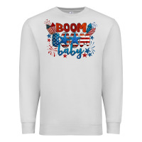 Dove Grey boom boom baby 4th of july Premium Sweatshirt - BarkalooDesign