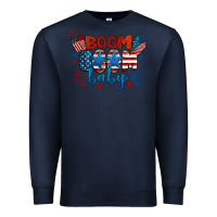 Navy boom boom baby 4th of july Premium Sweatshirt - BarkalooDesign