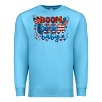 Ocean Blue boom boom baby 4th of july Premium Sweatshirt - BarkalooDesign