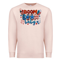 Pale Pink boom boom baby 4th of july Premium Sweatshirt - BarkalooDesign