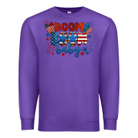 Purple boom boom baby 4th of july Premium Sweatshirt - BarkalooDesign
