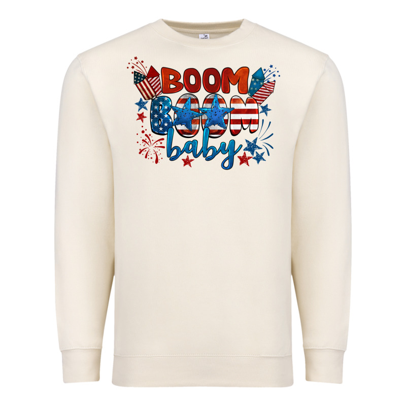 Boom Boom Baby 4th Of July Premium Sweatshirt by BarkalooDesign | Teevron