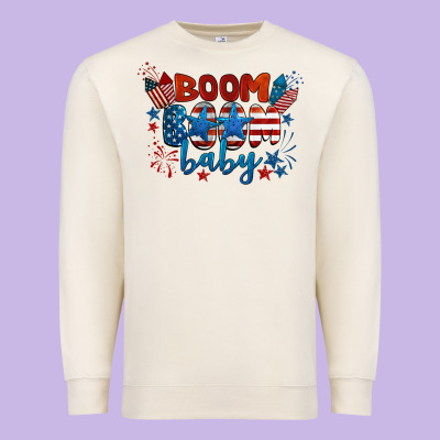 Boom Boom Baby 4th Of July Premium Sweatshirt Designed By Barkaloodesign