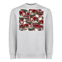 Heather Grey vintage christmas car pattern Heavyweight Sweatshirt - CowhideDigitalArt