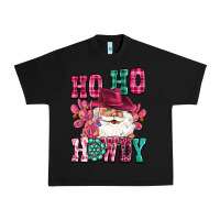 Black ho ho howdy santa pink christmas Urban Heavy Tee - CowGirlArtShop