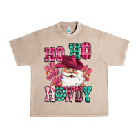 French Oak ho ho howdy santa pink christmas Urban Heavy Tee - CowGirlArtShop