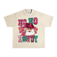 Sandshell ho ho howdy santa pink christmas Urban Heavy Tee - CowGirlArtShop