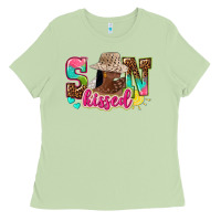 Matcha Afro woman with sunkissed Ladies Tee - NancyCooperArtShop