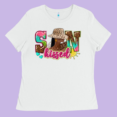 Afro Woman With Sunkissed Ladies Tee Designed By Nancycooperartshop