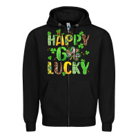 Black happy go lucky Zipper Hoodie - Artiststas