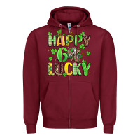 Burgundy happy go lucky Zipper Hoodie - Artiststas
