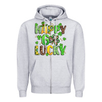 Heather Grey happy go lucky Zipper Hoodie - Artiststas