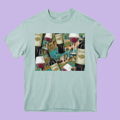 California Wine With Leopard Background Heavy Core Tee Designed By Bettercallsaul