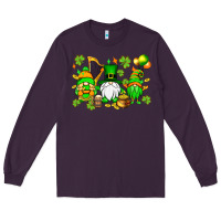 Plum St. Patrick's Day gnomes Long Sleeve Tee - OliviaCreatesArt