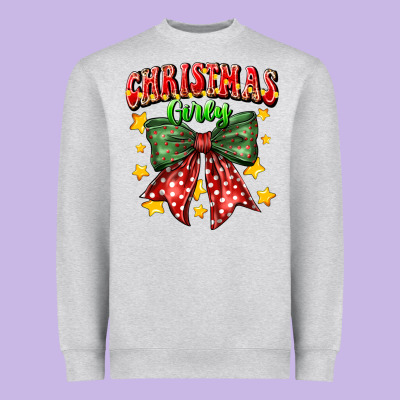 Festive Holiday Bow Design Heavyweight Sweatshirt Designed By Cowhidedigitalart