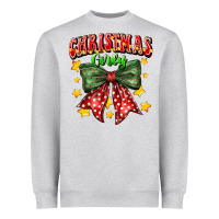 Heather Grey festive holiday bow design Heavyweight Sweatshirt - CowhideDigitalArt