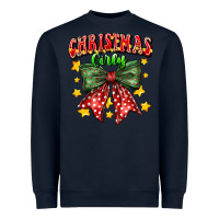 Navy festive holiday bow design Heavyweight Sweatshirt - CowhideDigitalArt