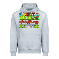 Heather Grey candy makes everything better Urban Hoodie - AdoDesignShop