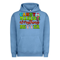 Pigment Pebble Blue candy makes everything better Urban Hoodie - AdoDesignShop