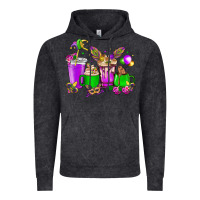 Vintage Black Mardi Gras coffee cups Vintage Hoodie - HowdyJamesFarm