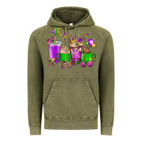Vintage Olive Mardi Gras coffee cups Vintage Hoodie - HowdyJamesFarm