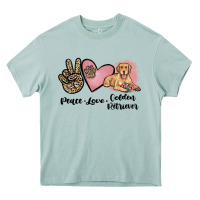 Arona peace love golden retriever Heavy Core Tee - JahusDesignShop