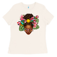 Bone Afro Woman Summer Ladies Tee - texasbilliewilder