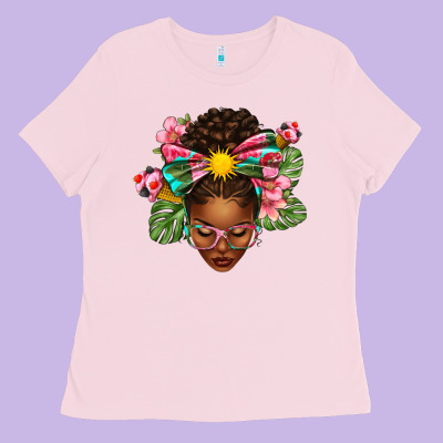 Afro Woman Summer Ladies Tee Designed By Texasbilliewilder