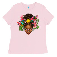 Bubblegum Pink Afro Woman Summer Ladies Tee - texasbilliewilder