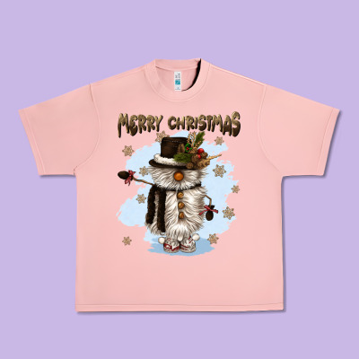 Merry Christmas Snowman Urban Heavy Tee Designed By Cowgirlartshop